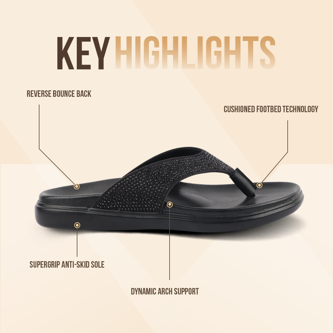 Medifeet Premium V Strap Slippers for Women, (Comfortable Leather Slippers)