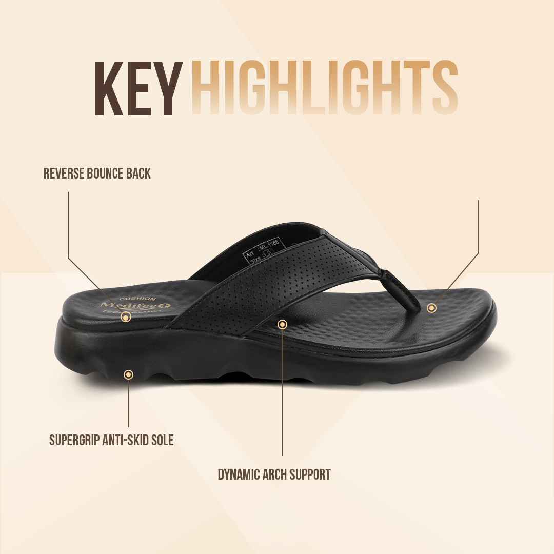 Broad Strap, Cushioned Leather Slippers for Women