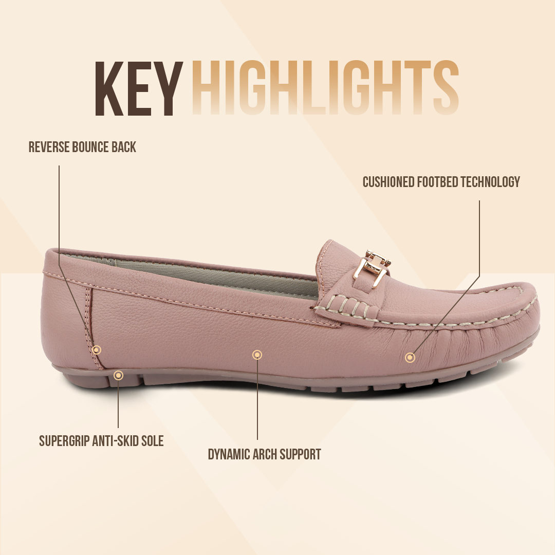 Medifeet Leather Moccasin / Loafers for Women
(Premium Leather | Cushioned Footbed)