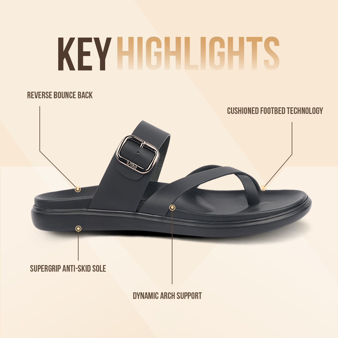 Medifeet Women’s Comfort Cross Strap Slide Sandals with Adjustable Buckle | Arch Support | Cushioned Footbed | Lightweight Anti-Slip Sole