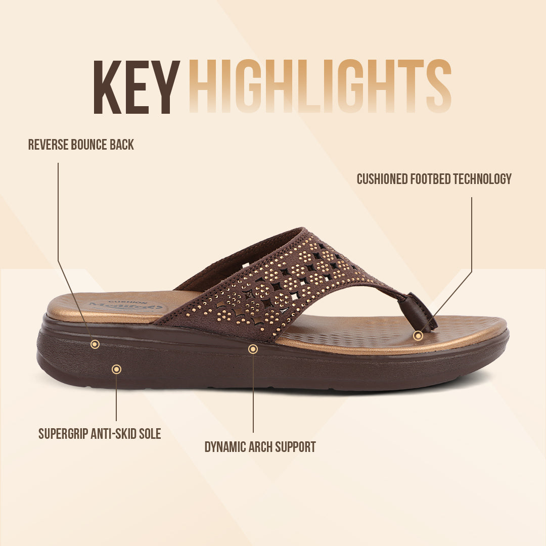 Broad V- Strap Women Vegan Leather Slippers