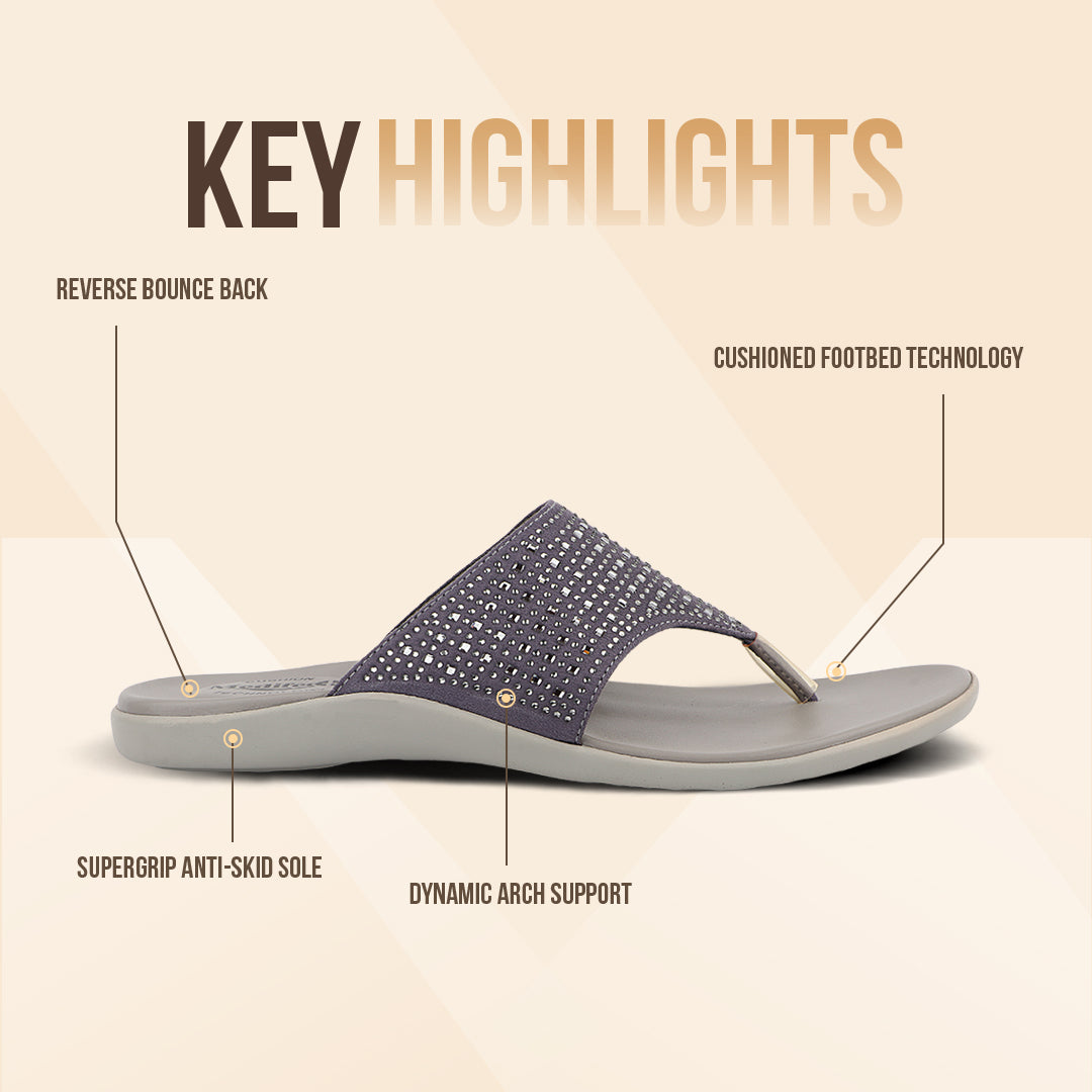 Medifeet Fashion Slippers For Women's (Comfortable Flat Slippers)